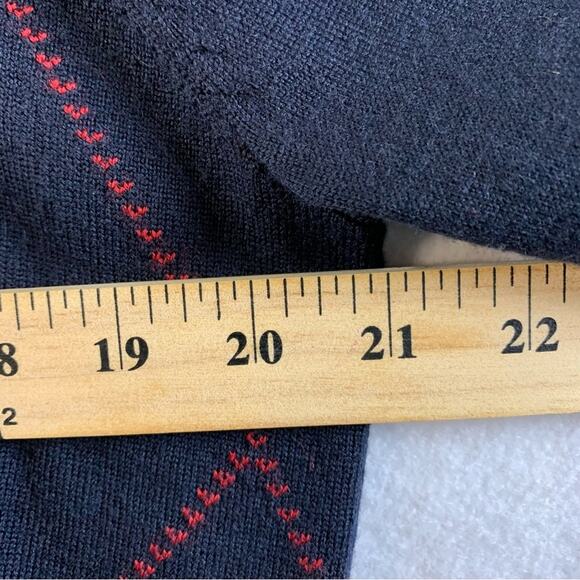 Vintage 90s Mens 100% Merino Wool Argyle Lattice Sweater Sz M Ivy League Preppy - Picture 4 of 7
